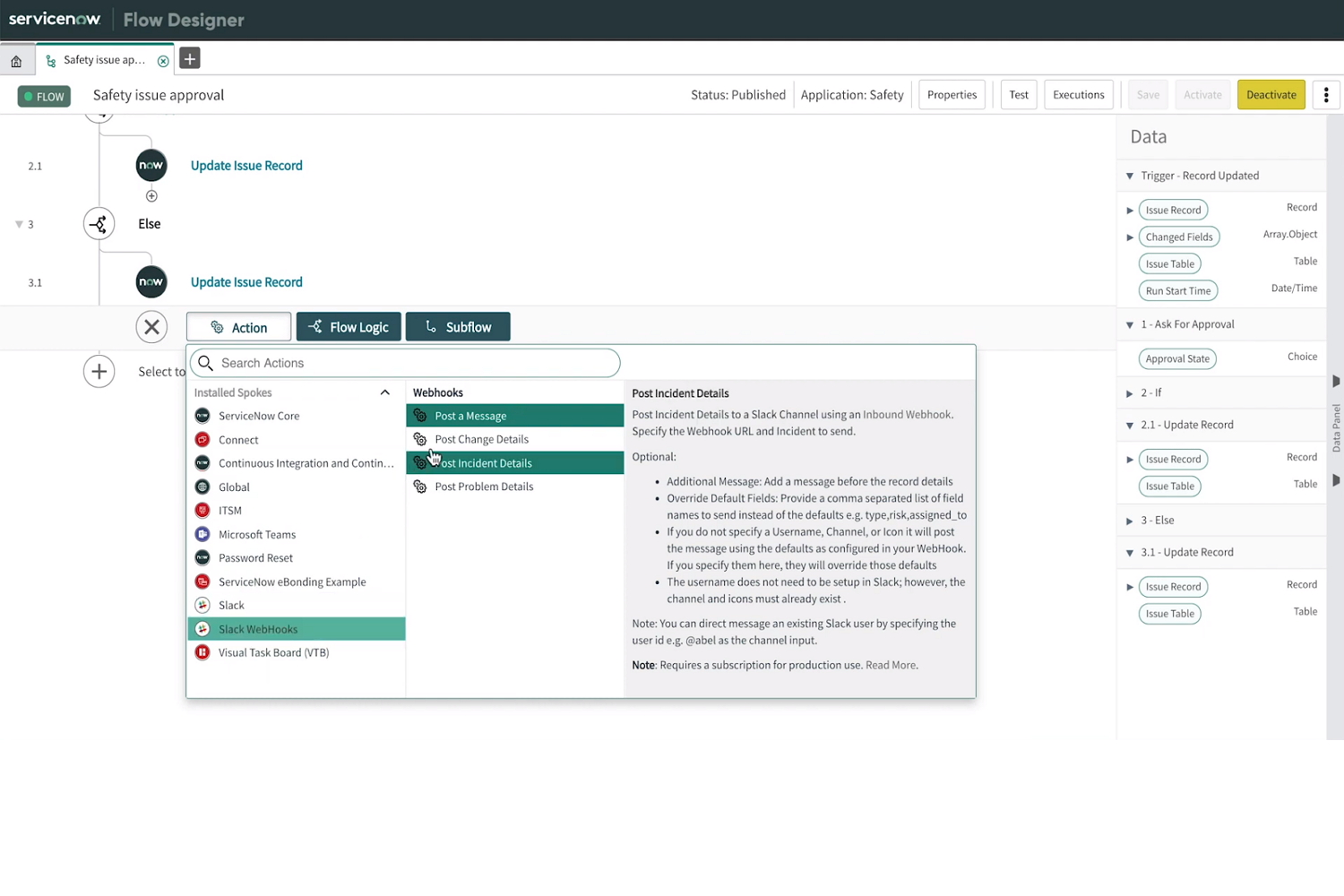 ServiceNow Integration hub